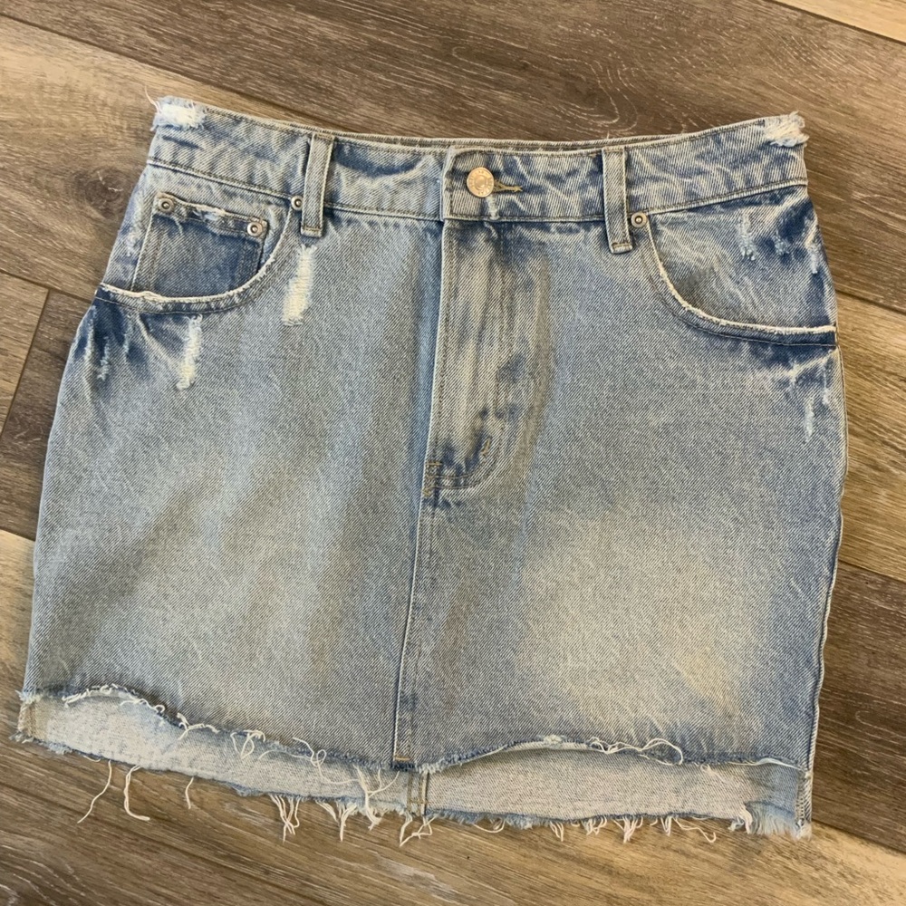 GREY LAB Blue Casual Mini Skirt